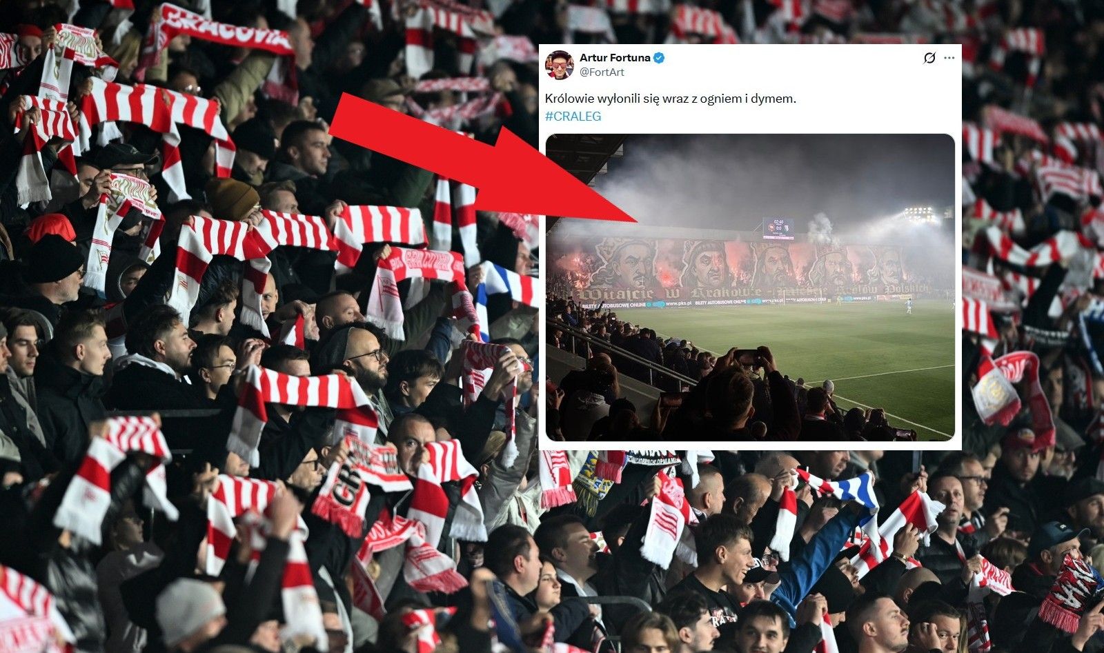Tak Cracovia "przywitała" Legię. Na trybunach pojawił się transparent
